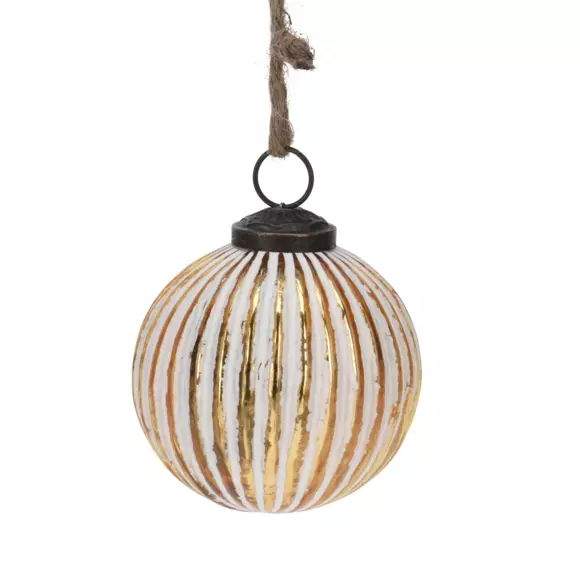 Lot de 6 boules de Noël (D80 mm) Nid d'abeilles Blanc 3