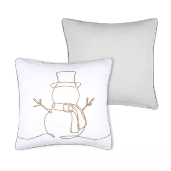 Coussin de noël carré (40 cm) Sibérie Ecru 2