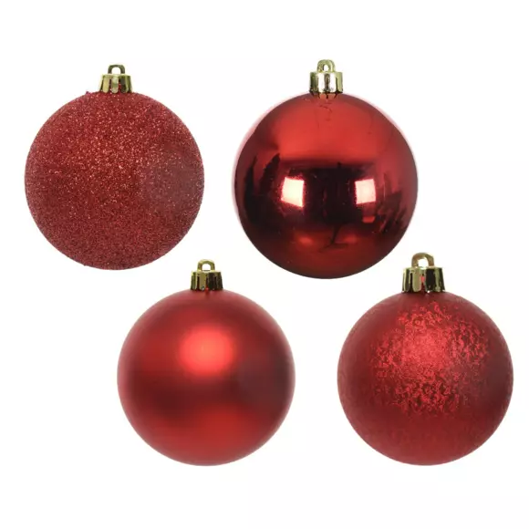 Lote de 30 bolas de Navidad (D60 mm) Alpine Rojo 2