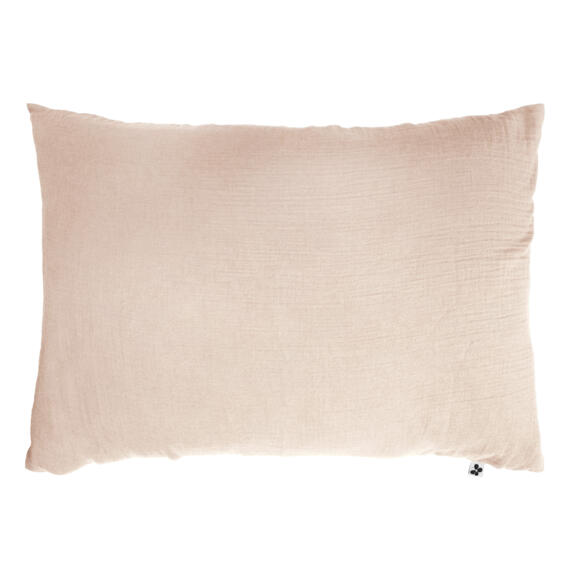 Funda para almohada rectangular en gasa de algodón (L70 cm) Gaïa Rosa palo 2