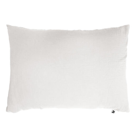 Funda para almohada rectangular en gasa de algodón (L70 cm) Gaïa Blanco chantilly 2