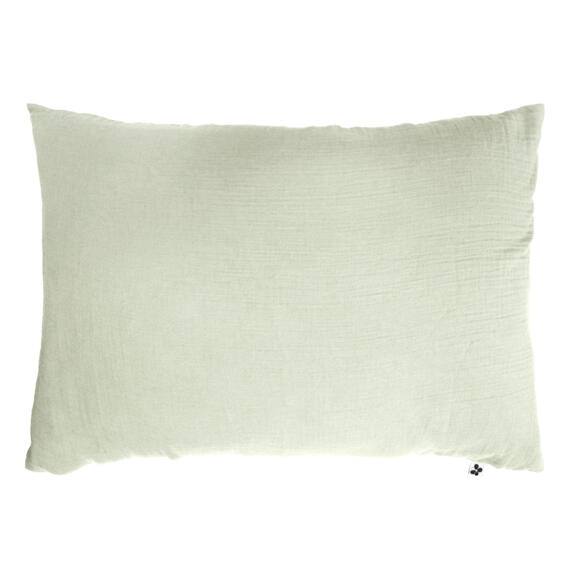 Funda para almohada rectangular en gasa de algodón (L70 cm) Gaïa Verde tilo 2