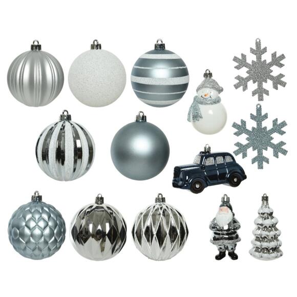 Kit di decorazioni di Natale Tradition Celeste/Bianco/ Blu notte 3