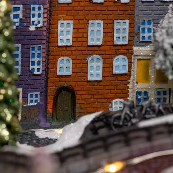 Pueblo de Navidad luminoso y musical Amsterdam