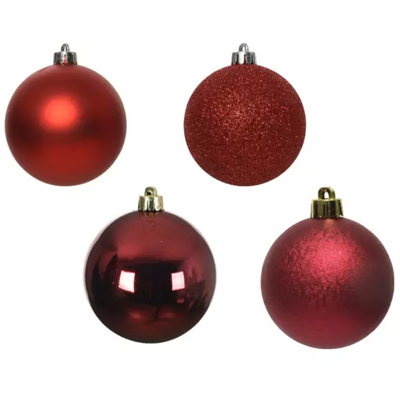 Lote de 30 bolas de Navidad (D60 mm) Alpine Burdeos 2