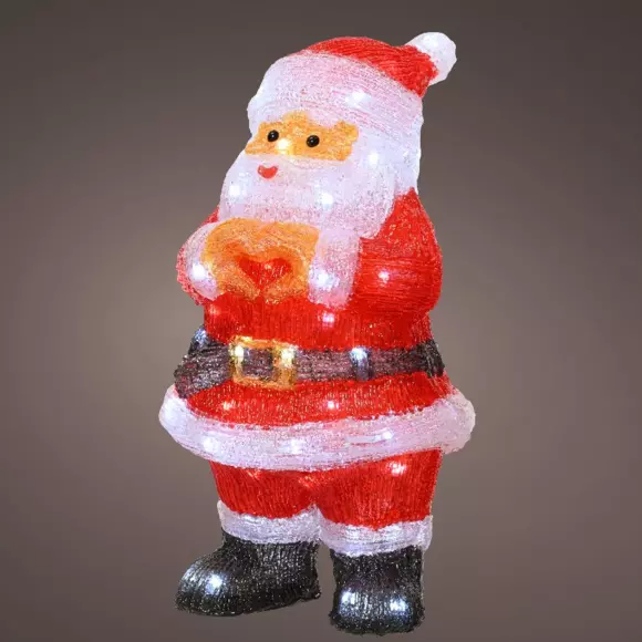 Verlichte kerstman Billy Koud wit 60 LED 3