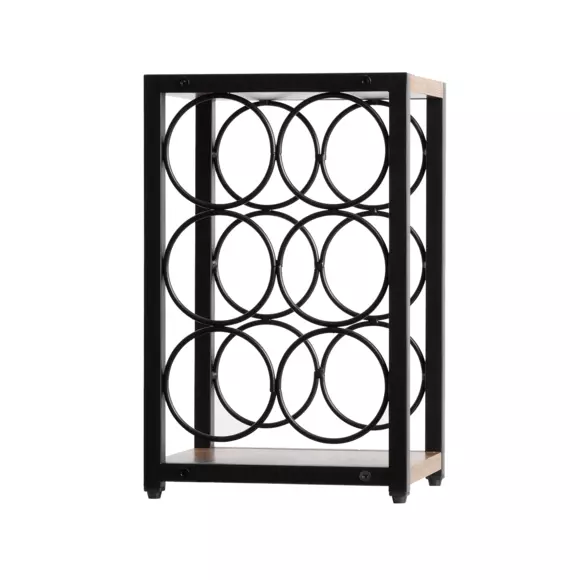 Caja portabotellas industrial con 6 compartimentos (H20 cm) Sacha Negro 2