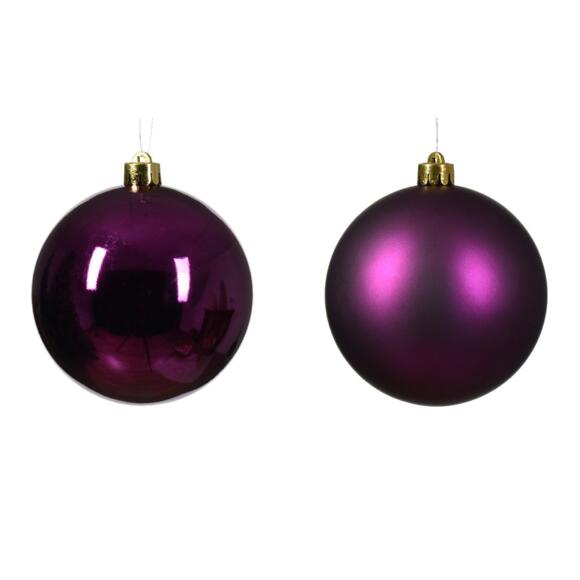 Lote de 4 bolas de Navidad (D100 mm) Alpine Violeta 2