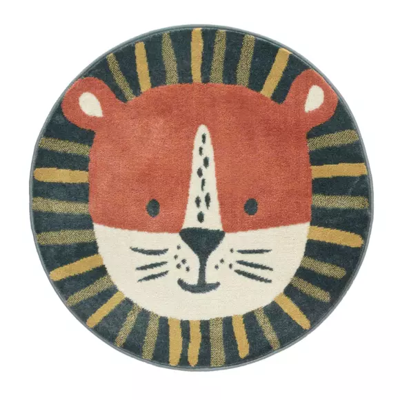 Vloerkleed rond kind (100 cm) Lionceau Oranje