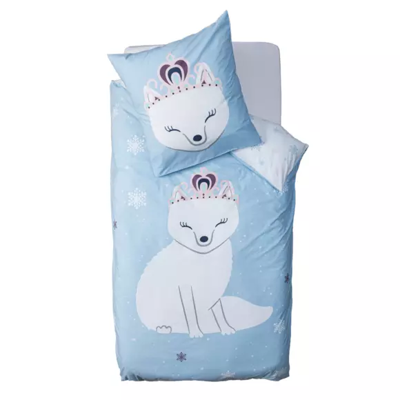 Funda nórdica y una funda Infantil algodón (140 cm) Hiver Azul 2