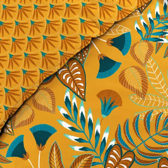 Funda Nórdica y una funda  en algodón (140 cm) Tilda Amarillo ocre 2