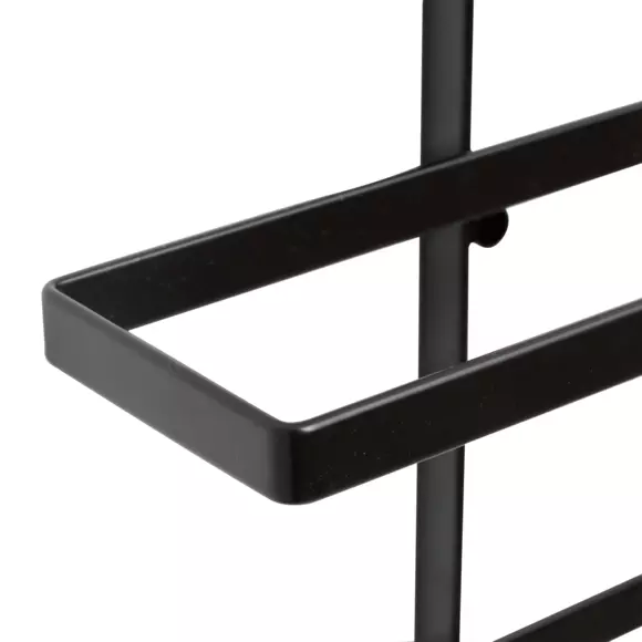 Lot de 2 porte-bouteilles muraux métal 12 emplacements (H139 cm) Léo Noir 3