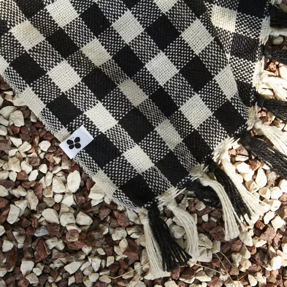 Plaid canapé matière recyclée (160 cm) Gabriel Noir