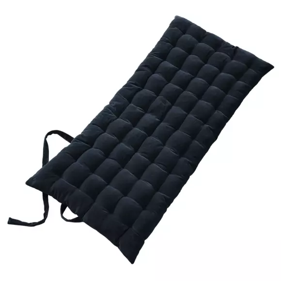 Colchoneta de suelo de terciopelo de algodón (60 x 120 cm) César Azul noche