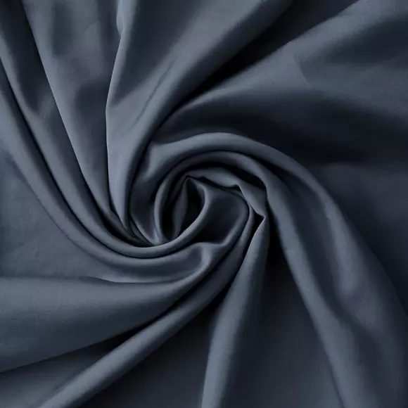Housse de couette satin de bambou (240 x 220 cm) Salomé Bleu nuit