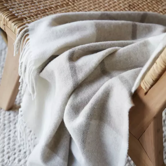 Plaid in lana (200 cm) Marius Beige