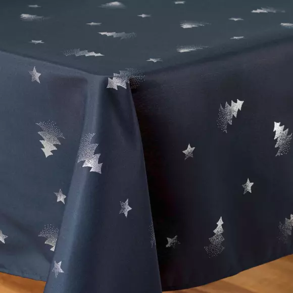 Mantel rectangular (L240 cm) Sapin metálico Azul 2