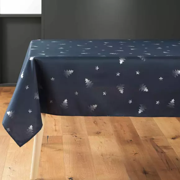 Mantel rectangular (L240 cm) Sapin metálico Azul 3