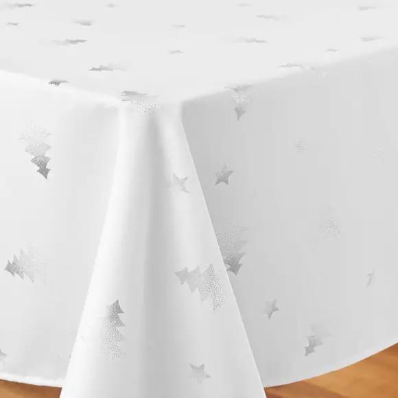 Mantel rectangular (L240 cm) Sapin metálico Blanco 2