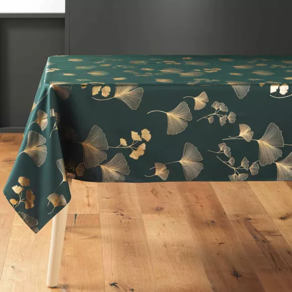 Mantel rectangular (L300 cm) Bloomy Verde