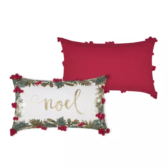 Cojín de Navidad rectangular (50 cm) Oswald verde, rojo , crudo

 2