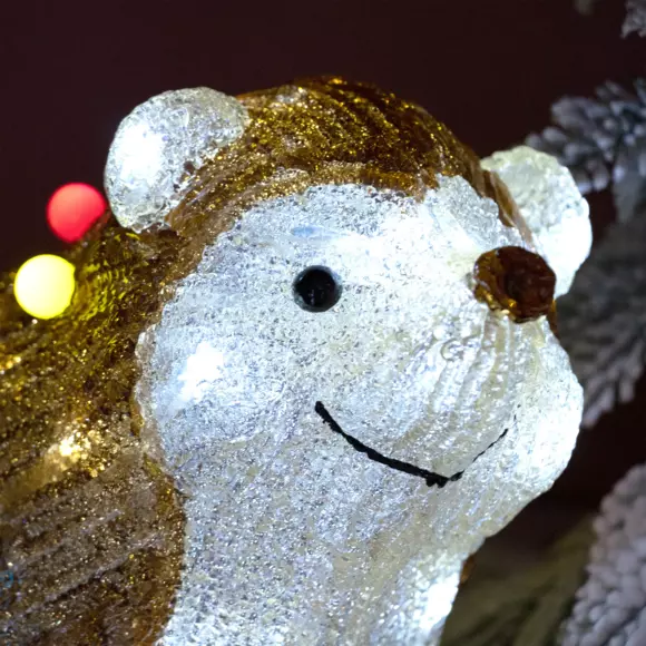 Erizo luminoso a pilas Jeno Blanco frío 40 LED 2