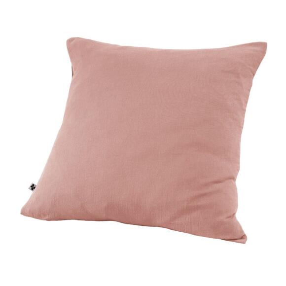 Funda para almohada cuadrada en en gasa de algodón (60 cm) Gaïa Rosa durazno 2