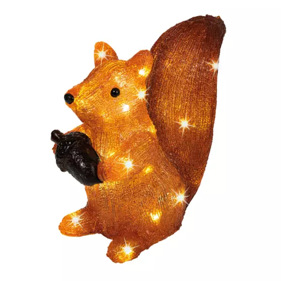 Ardilla luminosa con pilas Franklin Blanco frío 30 LED 3