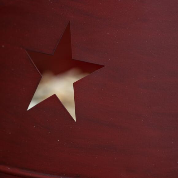 Zierkorb für Baumständer aus Eisen mit Sternen Rot 2