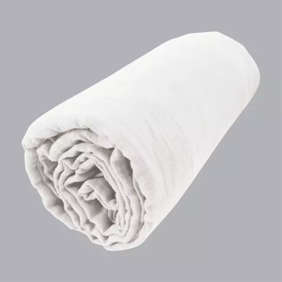 Drap housse gaze de coton (90 cm) Gaïa Blanc chantilly 3