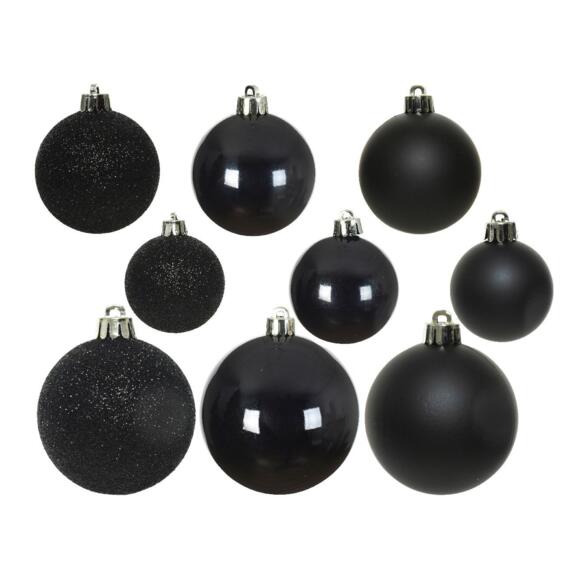 Lote de 30 bolas de Navidad surtidas Alpine Negro 2