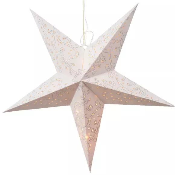 Étoile lumineuse à piles Kessy blanc et  Blanc chaud 3