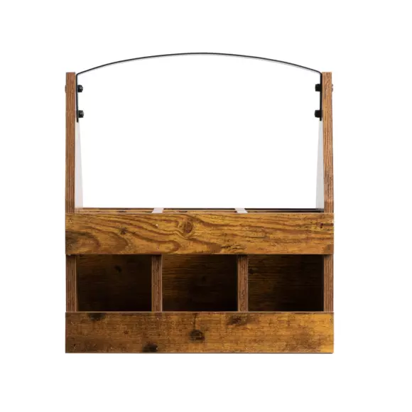 Porte-bouteilles en bois 6 compartiments (H34cm) Gabin Marron  3