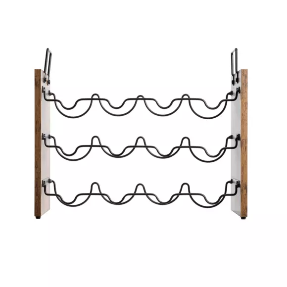 Meuble range-bouteilles industriel 12 emplacements (H40 cm) Lucas Noir 3