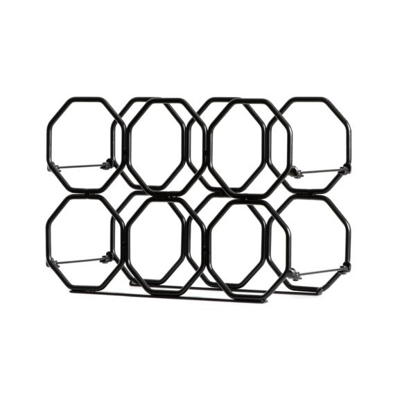 Portabotellas piramidal de metal (H22 cm) Elio Negro 2