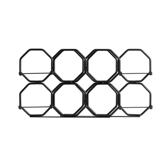 Portabotellas piramidal de metal (H22 cm) Elio Negro 3