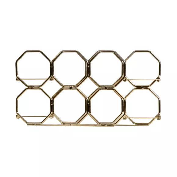 Portabotellas piramidal de metal (H22 cm) Elio Oro 3