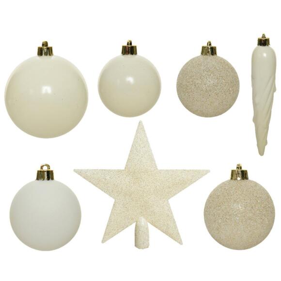 Kit di decorazioni di Natale Novae Bianco panna 2