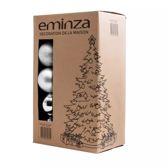 Lote de 30 bolas de Navidad (D80 mm) New Alpine Plata 3