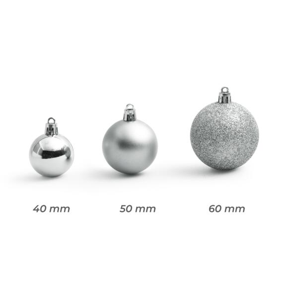 Set van 30 kerstballen New Alpine Mix zilver 3