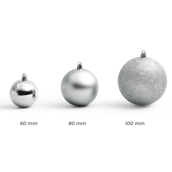 Set van 20 kerstballen New Alpine Mix zilver 3