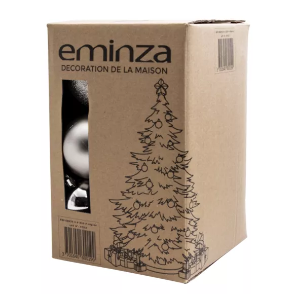 Set van 20 kerstballen New Alpine Mix zilver 4