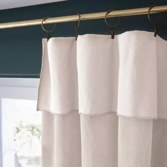Rideau velours de coton ajustable (140 x max 270 cm) César Beige pampa