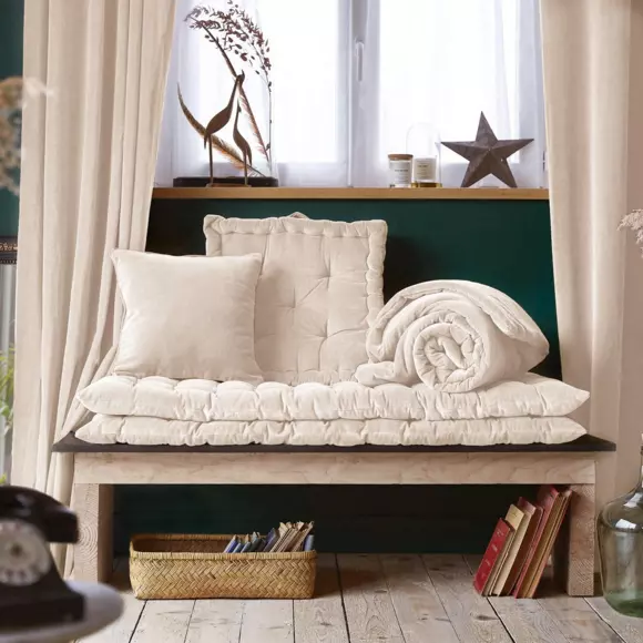 Vloermatras fluweel katoen (60 x 120 cm) César Beige