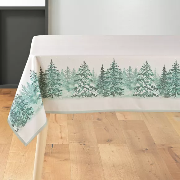 Nappe de Noël rectangulaire (150 x 300 cm) Christmas Ecru