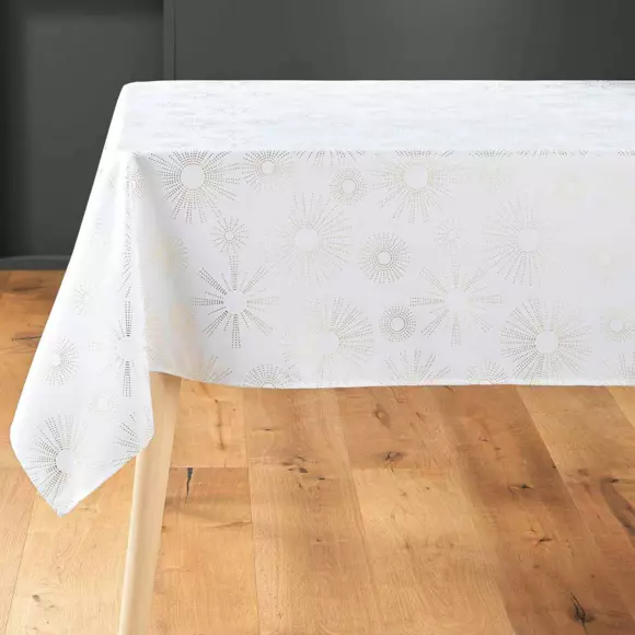 Mantel rectangular  (L240 cm) Pampille metálico Blanco 3