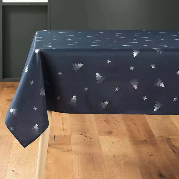 Mantel rectangular (L300 cm) Sapin métallisé Azul 3