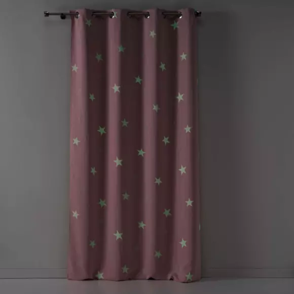 Cortina opaca fosforescente(140 x 240 cm) Fluo Night Rosa 2