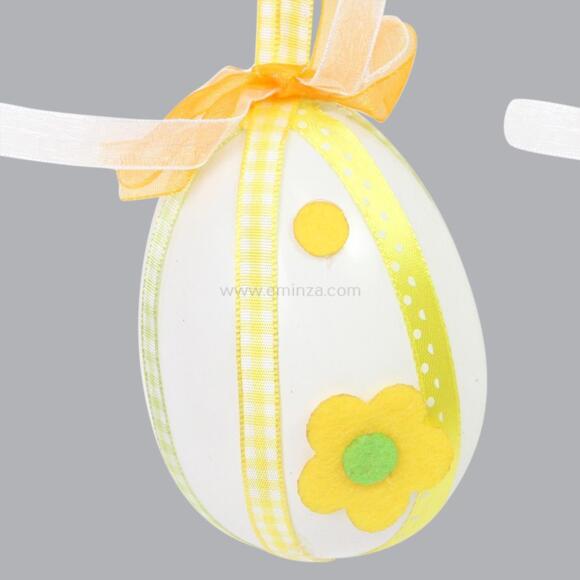 Juego de 3 huevos de Pascua con cinta naranja y amarilla 2