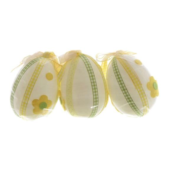 Set di 3 uova di Pasqua raffinato nastrino Multicolore 2